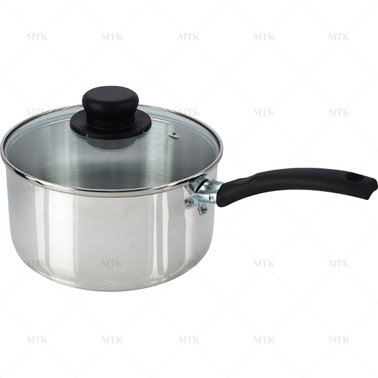15cm Polished Sauce Pan GLASS LID image
