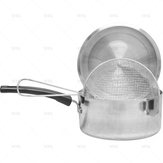 20cm Polished deep Chip Pan Chip Pans image