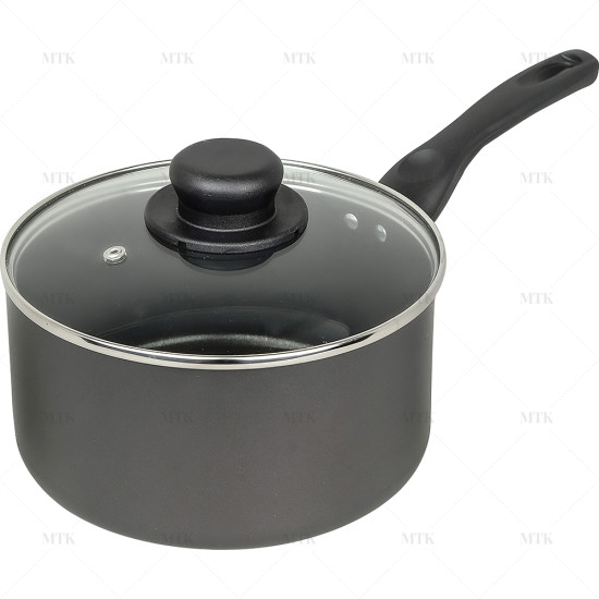 15cm Non-Stick Sauce Pan with Glass Lid image