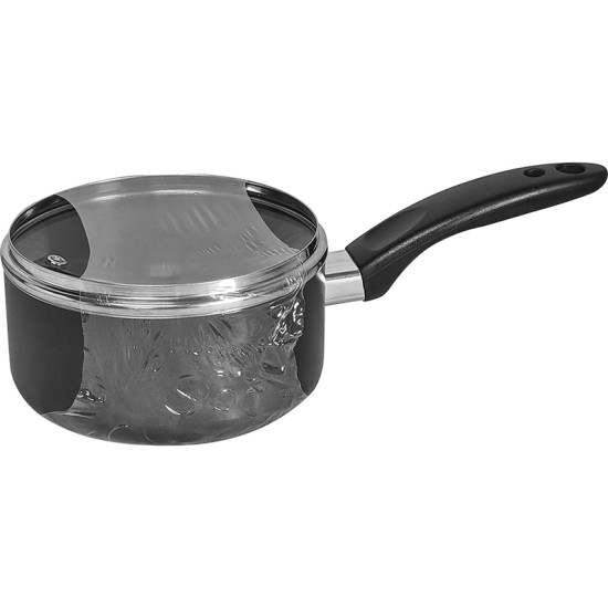 3 pcs  - Non-Stick Sauce Pan Set with Glass Lid image