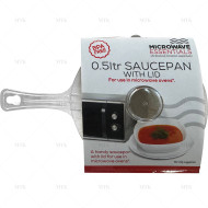0.5lt Clear Microwave saucepan with lid - PC Plastic