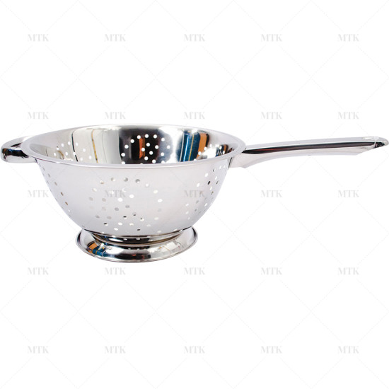 24cm Stainless Steel Colander with Long Handle COLANDER image