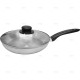 24cm Polished Fry Pan with Glass Lid image
