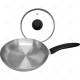 24cm Polished Fry Pan with Glass Lid image