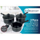 3pc Carbon Steel Non-Stick Sauce Pan Set SAUCE PANS image