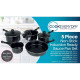 5pc Carbon Steel Non-Stick Sauce Pan Set image