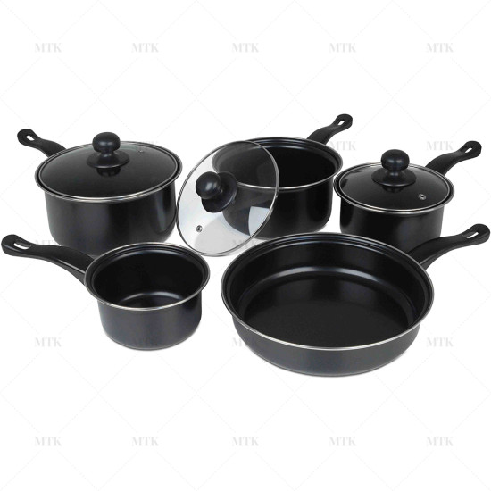 5pc Carbon Steel Non-Stick Sauce Pan Set image