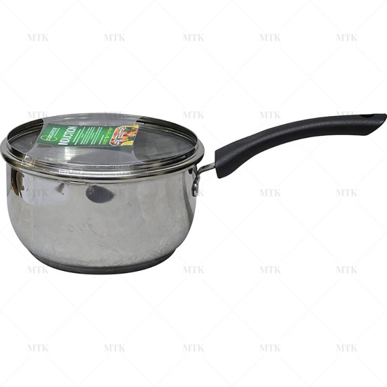 16cm SS Sauce Pan with Glass Lid SAUCE PANS image