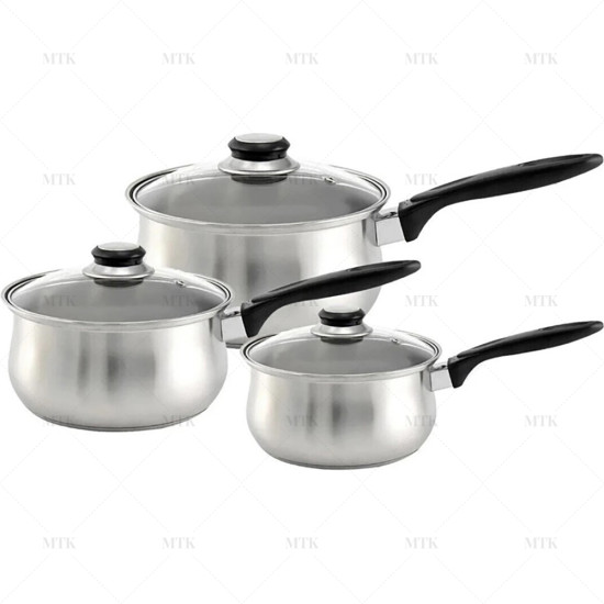 3pc Stainless Steel Saucepan Set image