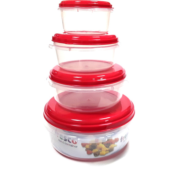 FRESCO ROUND CONTAINER SET 340ML-2250ML 4PC SET image