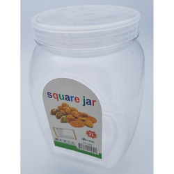 SQUARE PLASTIC JAR 2L