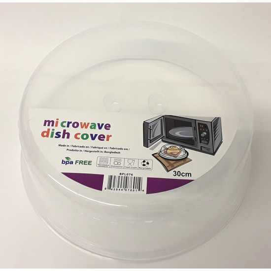 MICROWAVE COVER 30CM LARGE -Assorted plastics image