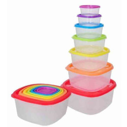 7 PCS CANNISTER SET SQUARE TYPE