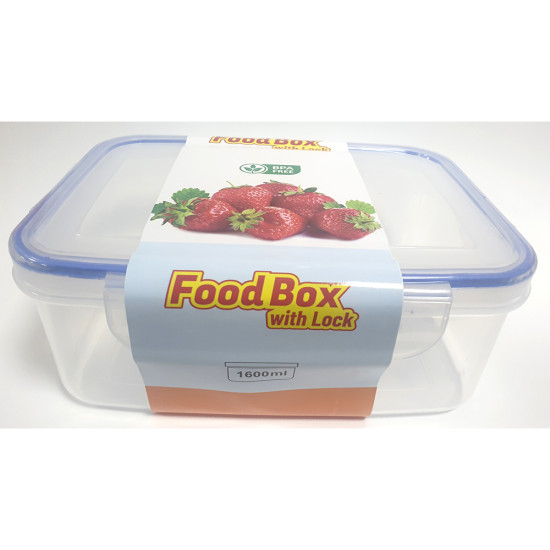 CANNISTER FOOD BOX WITH LOCK 1600 ML -Cannisters image