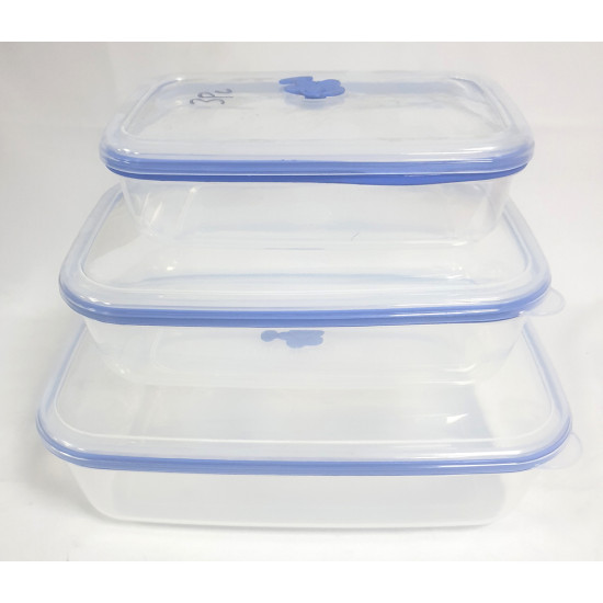 CANNISTER SET 3 PCS LARGE OBLONG 1.1L+2.2+3.8 L -Cannisters image