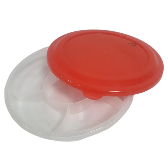 COMPARTMENT DISH PLASTIC 24 CM WITH LID image