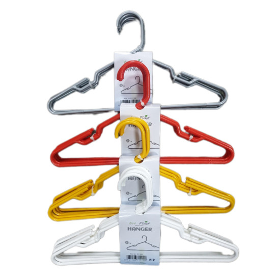 COAT HANGERS PLASTIC LARGE SIZE ASSORTED COLOURS image