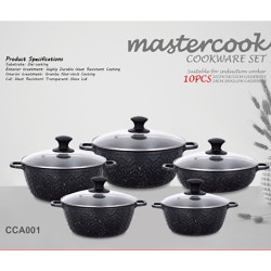 DIE CAST SET 5PC CASSEROLE BLACK