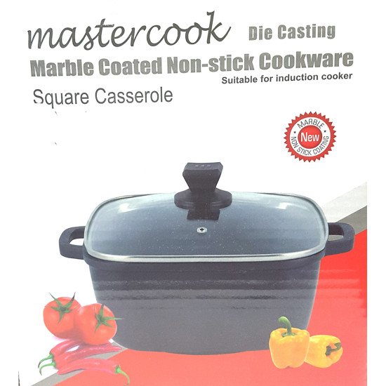 28CM SQUARE CAST CASSEROLE -Die cast image