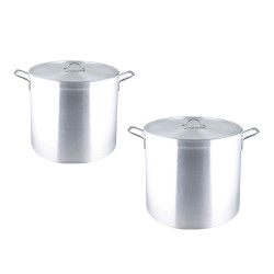 TALL BOILING POT 45 X45 CM   &  50 X 50 CM  2 PCS SET 7MM THICK 