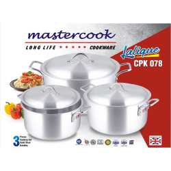 LALIQUE CASSEROLE SET HEAVY TYPE SIZE 40-42-45 CM