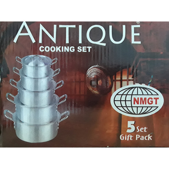 VICTORIA 5 PC CASSEROLE LIGHT WEIGHT 18 20 22 24 26 CM -Aluminium image