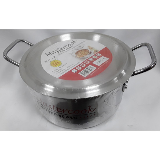 26CM ALUMINIUM CASSEROLE LOOSE- NO 4 -Aluminium image