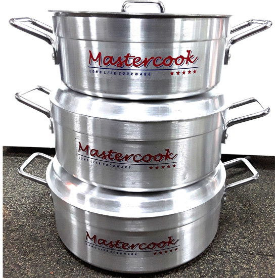 OUR MASTERCOOK BRAZING 28-32CM 3PC SET -Aluminium image