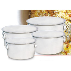 CATERING POTS JUMBO 2 PCS SET WITH FOLDING HANDLES 52 AND 56  INCH 