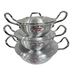 KARAI SET 3 PCS ALUMINIUM SIZE 18CM-20 CM-22 CM