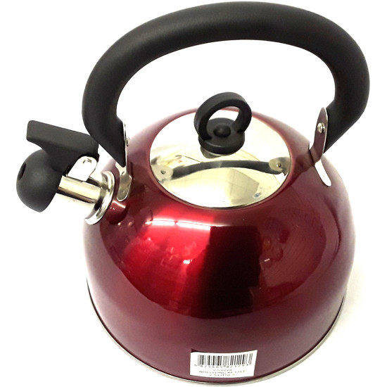 2.5L SS WHISTLING KETTLE RED -Kettles /teapots image