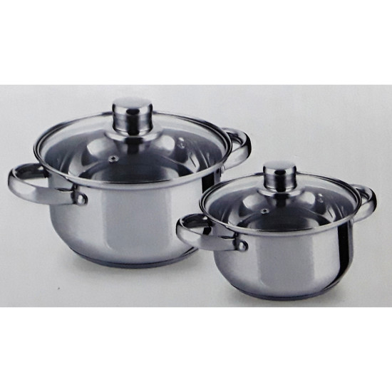 16 & 20 CM STEEL CASSEROLE SET 2 PCS IN GIFT BOX image