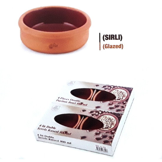 CLAY 4PCS MITTI BOWL DISH SET 15 CM X 4.8 CM -Mitti image