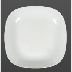 SOUP PLATE SQUARE WHITE OPAL 9 INCH