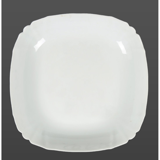 SOUP PLATE SQUARE WHITE OPAL 9 INCH image