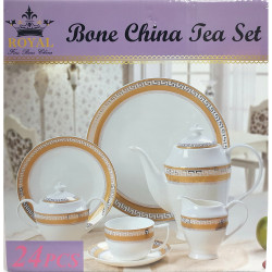 BONE NEW  CHINA 24 PCS TEA SET GIFT BOXED