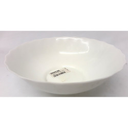 9" PLAIN OPAL WHITE BOWL