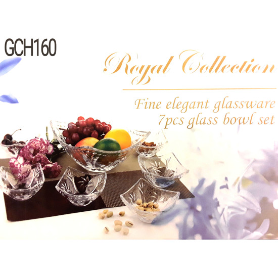 7 PCS SQUARE GLASS FRUIT SET PF-19 image