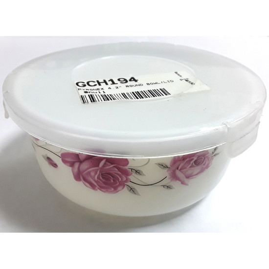  4.2INCH ROUND BOWL/LID PINK 13019 image