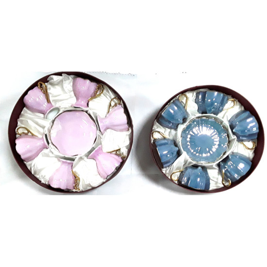 LUSTER 12 PCS TEASET ASSORTED COLOURS image