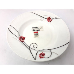 OPAL SOUP PLATE ROSE  10 INCH