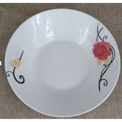 6 INCH CEREAL BOWL BLACK LEAF