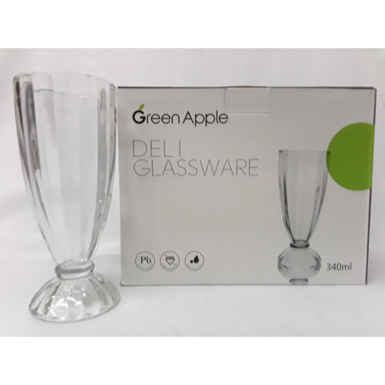 MILKSHAKE GLASS 340ML BQL017 -6 pc plain glass image