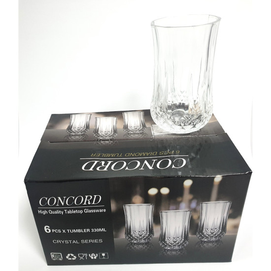 6PC CONCORD GLASS LARGE -Concord image