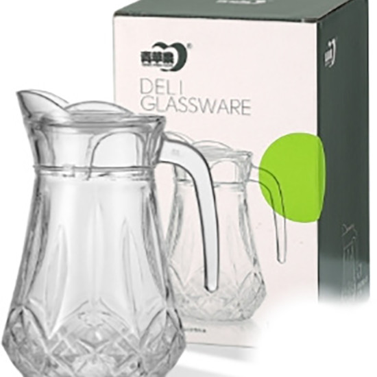 JUG WITH LID BOXED -Glass jugs image
