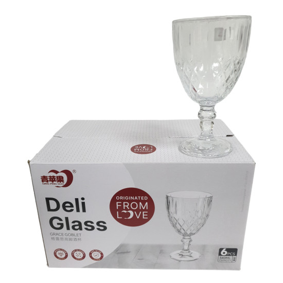 WINE GLASS SET DELI SOGA 6 PCS IN GIFT BOX image