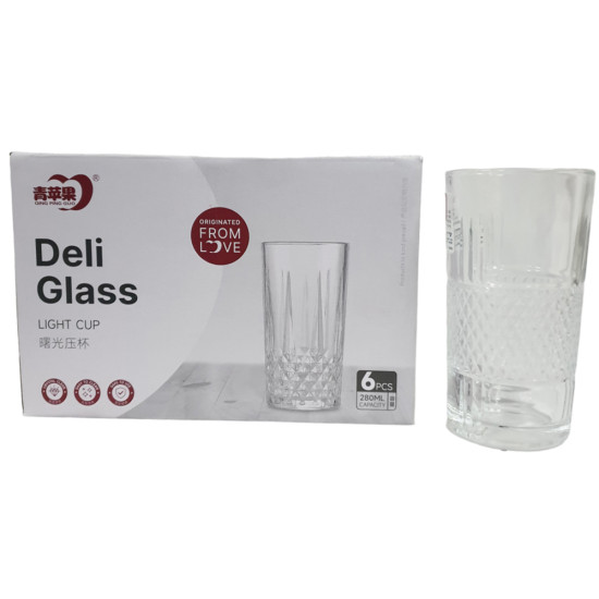 DELI SOGA GLASS SET 6 PC 280 ML CODE KB103-3B image