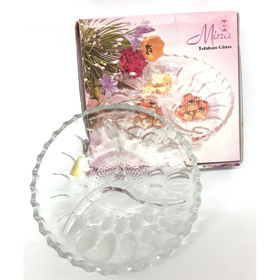 MINA THREE COMPARTMENT GLASS DISH image