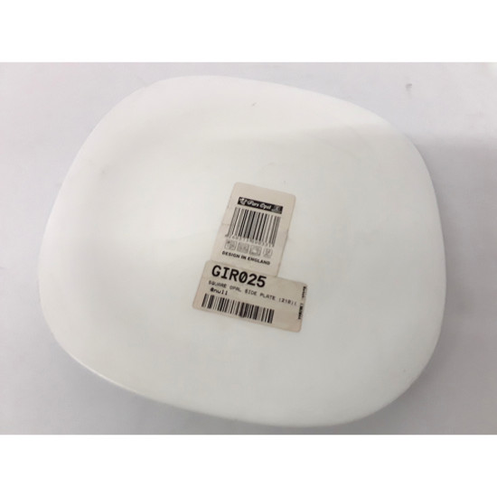SQUARE WHITE OPAL SIDE PLATE image