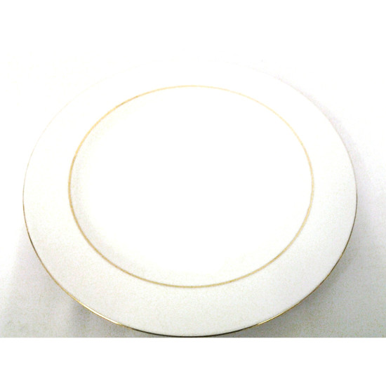 GOLD LINE DINNER PLATE KAISHAN WHITE [6260348200188] -Opalware plain image